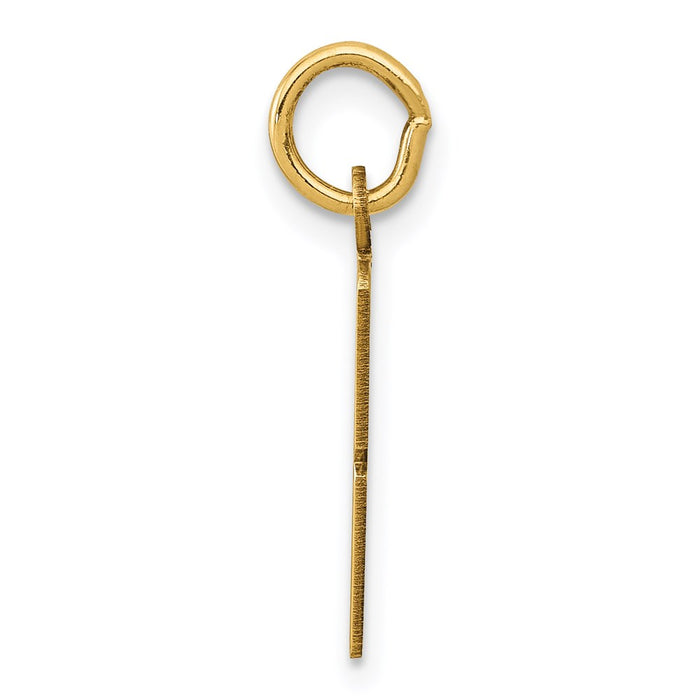 Million Charms 14K Yellow Gold Themed Small Polished Elongated 18 Charm