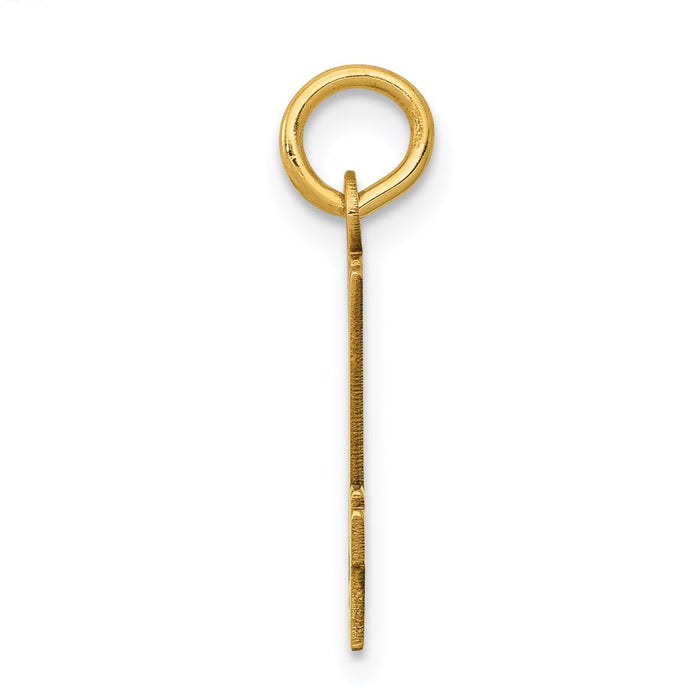 Million Charms 14K Yellow Gold Themed Small Polished Elongated 24 Charm