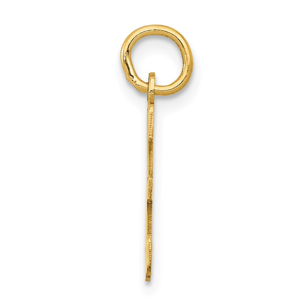 Million Charms 14K Yellow Gold Themed Small Polished Elongated 36 Charm