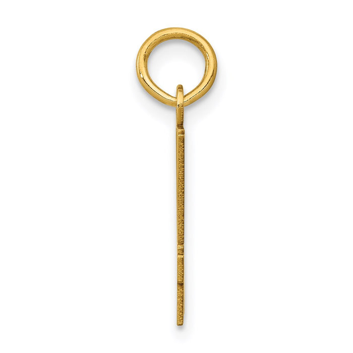 Million Charms 14K Yellow Gold Themed Small Polished Elongated 44 Charm