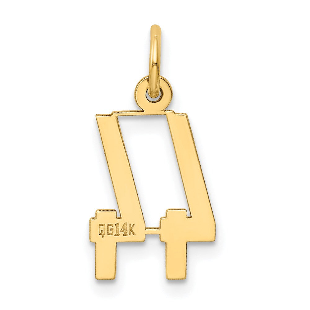 Million Charms 14K Yellow Gold Themed Small Polished Elongated 44 Charm