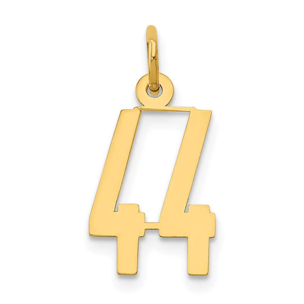 Million Charms 14K Yellow Gold Themed Small Polished Elongated 44 Charm