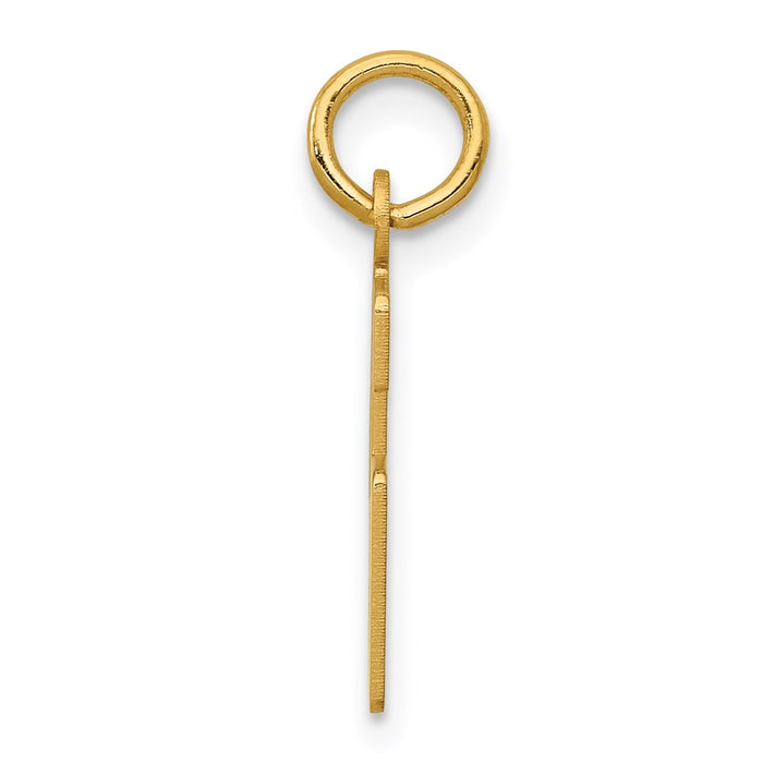 Million Charms 14K Yellow Gold Themed Small Polished Elongated 46 Charm