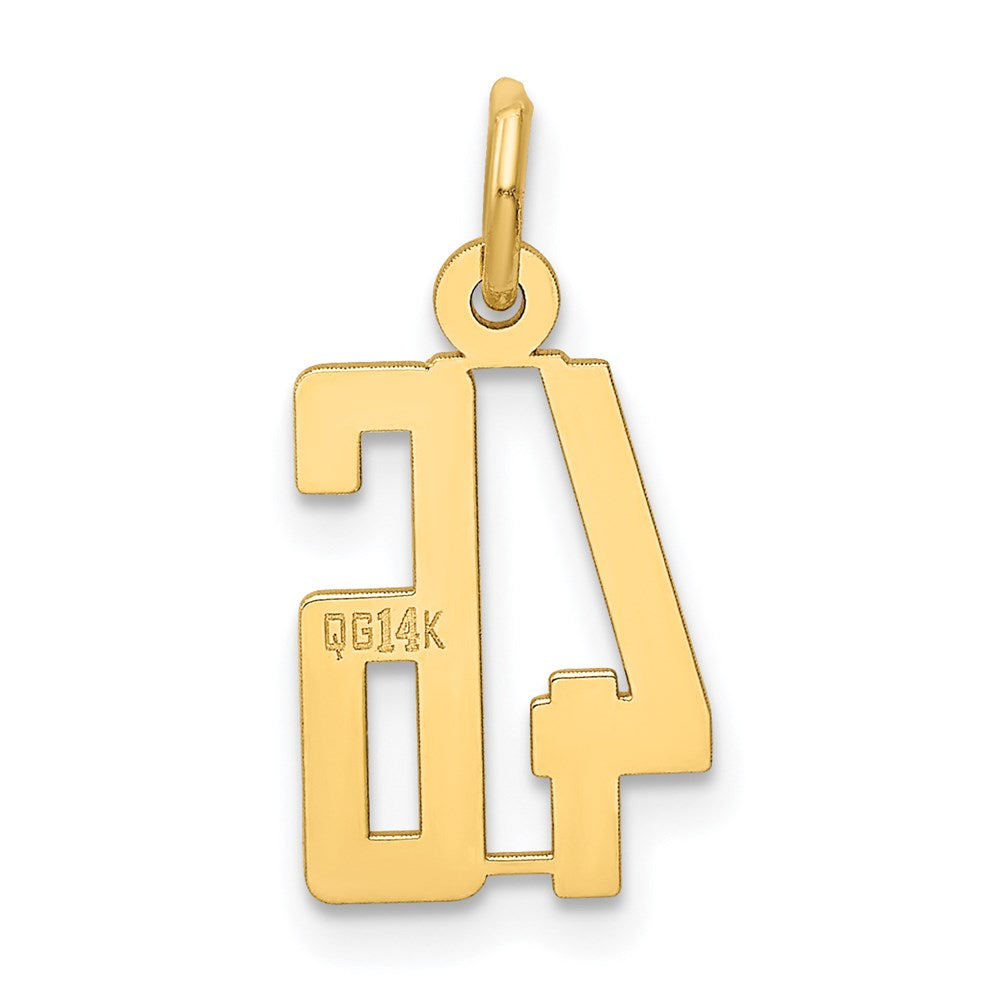 Million Charms 14K Yellow Gold Themed Small Polished Elongated 46 Charm
