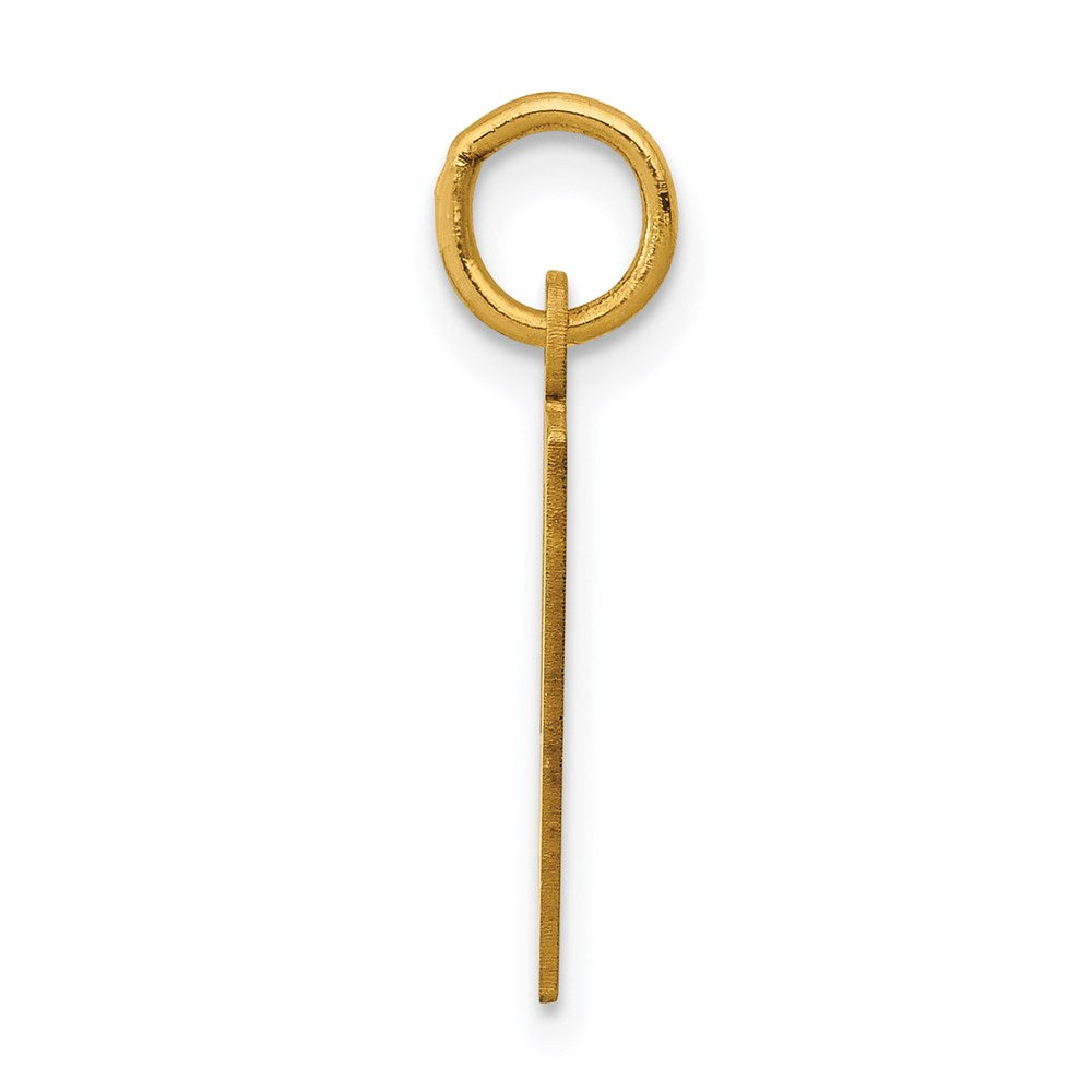 Million Charms 14K Yellow Gold Themed Small Polished Elongated 47 Charm
