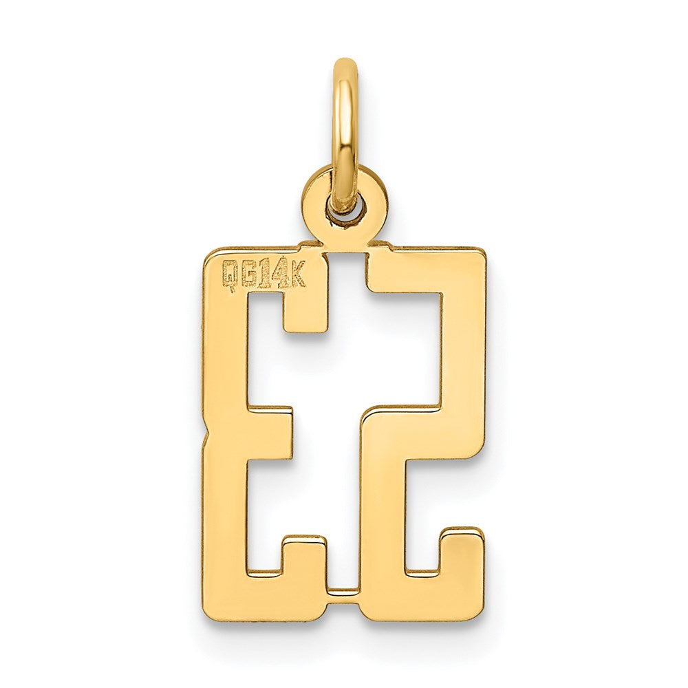 Million Charms 14K Yellow Gold Themed Small Polished Elongated 53 Charm