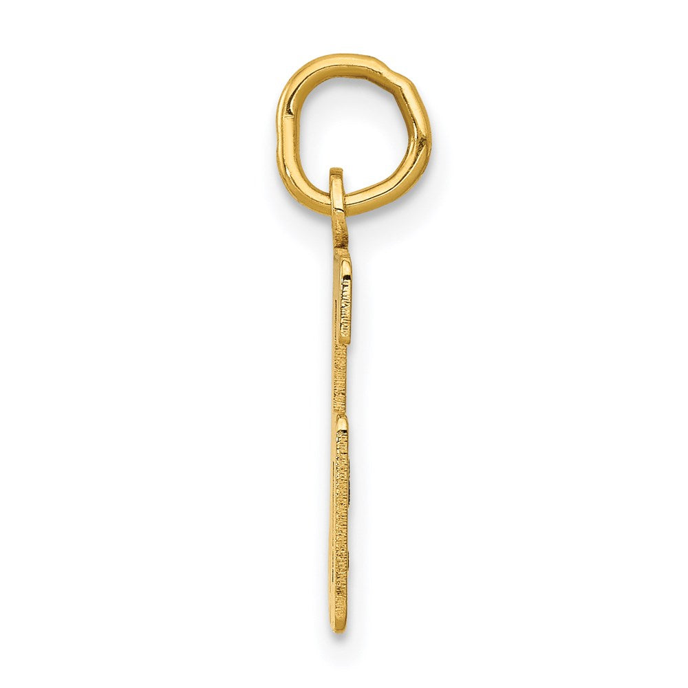 Million Charms 14K Yellow Gold Themed Small Polished Elongated 56 Charm