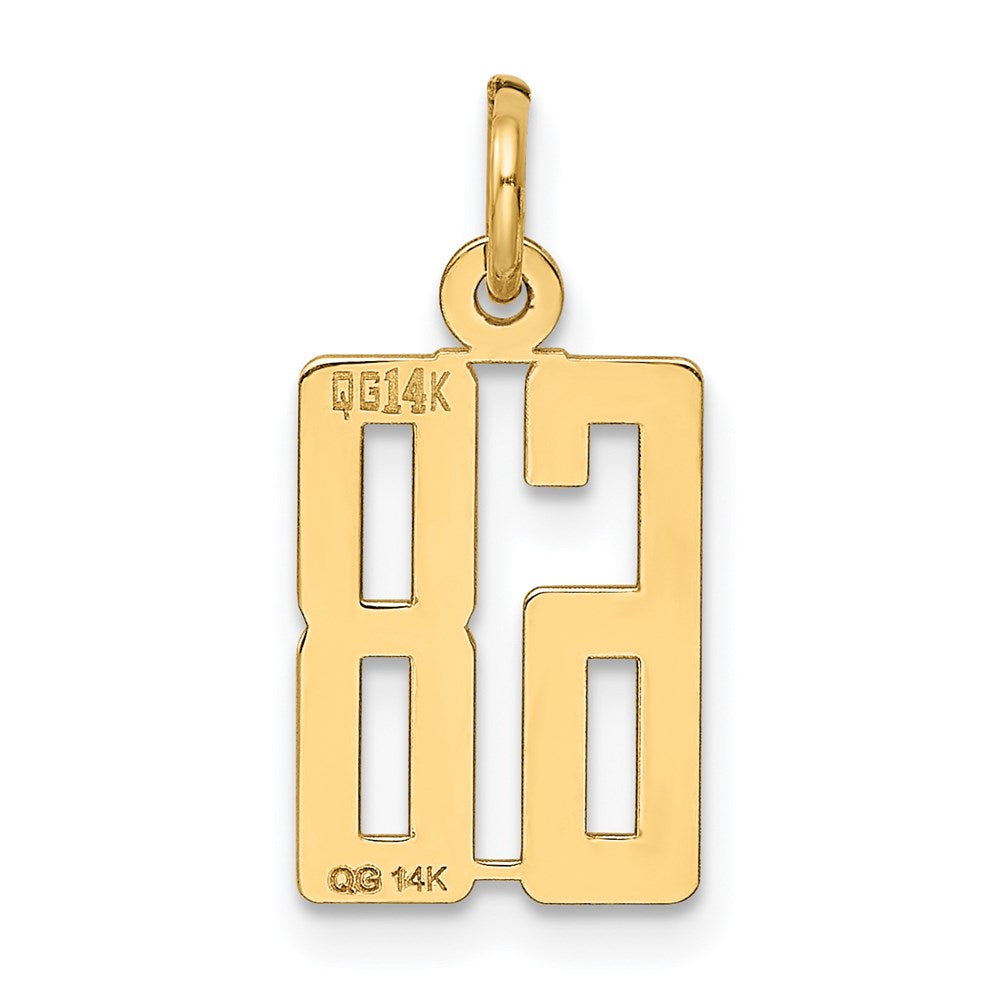 Million Charms 14K Yellow Gold Themed Small Polished Elongated 68 Charm