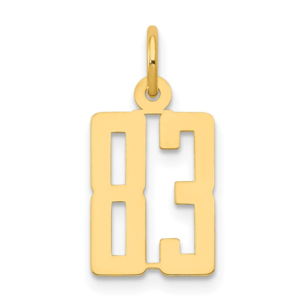 Million Charms 14K Yellow Gold Themed Small Polished Elongated 83 Charm