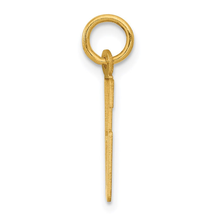 Million Charms 14K Yellow Gold Themed Small Polished Elongated 86 Charm