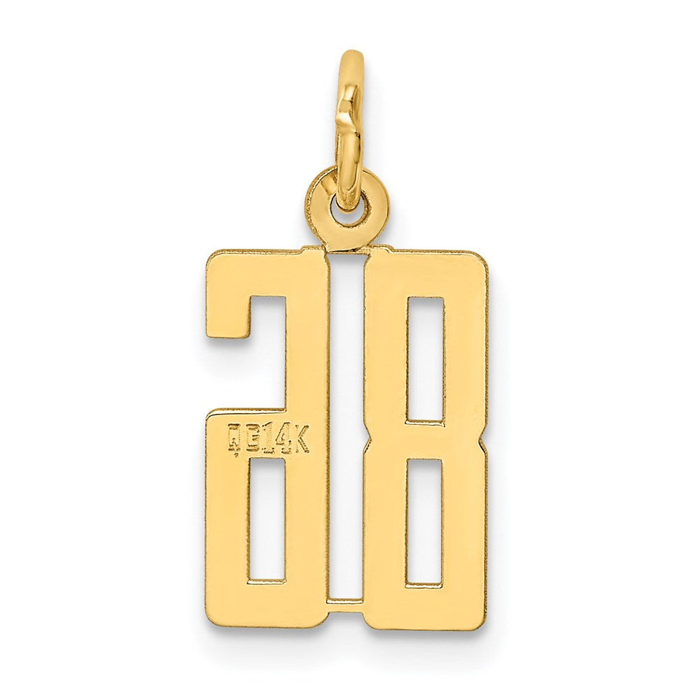 Million Charms 14K Yellow Gold Themed Small Polished Elongated 86 Charm