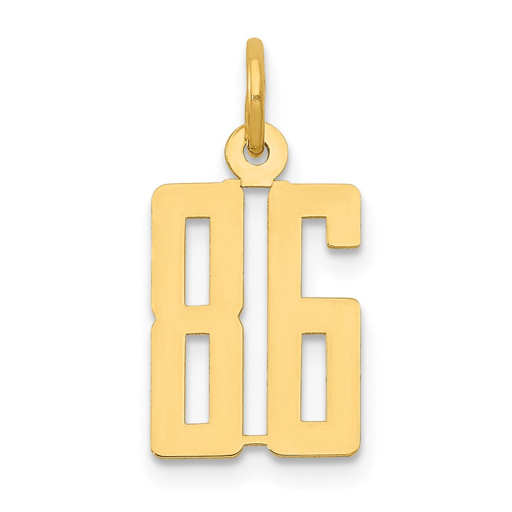 Million Charms 14K Yellow Gold Themed Small Polished Elongated 86 Charm