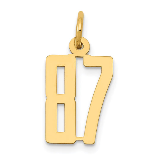 Million Charms 14K Yellow Gold Themed Small Polished Elongated 87 Charm