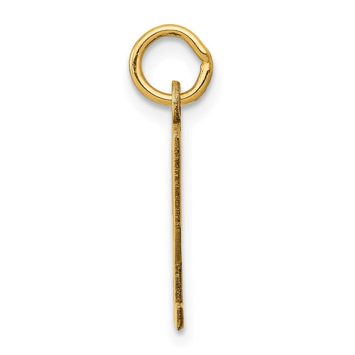 Million Charms 14K Yellow Gold Themed Small Polished Elongated 92 Charm