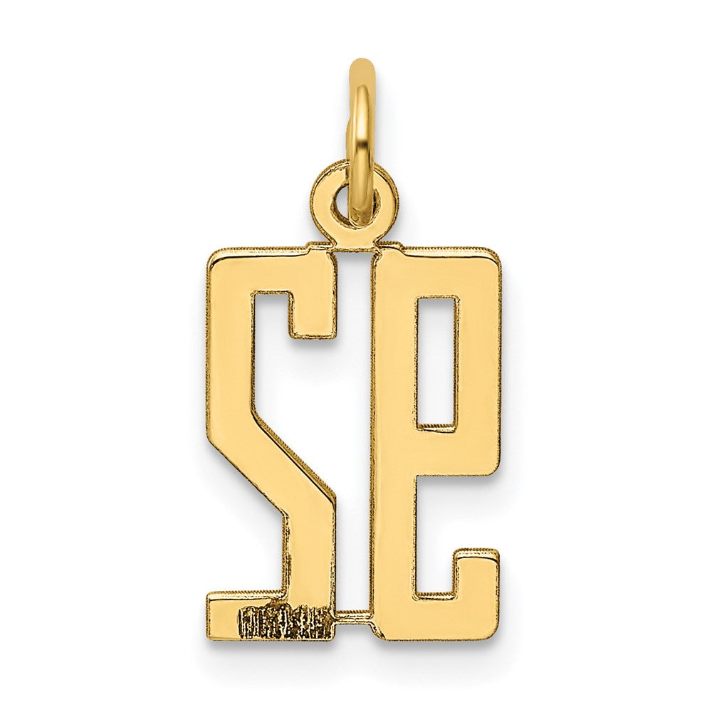 Million Charms 14K Yellow Gold Themed Small Polished Elongated 92 Charm