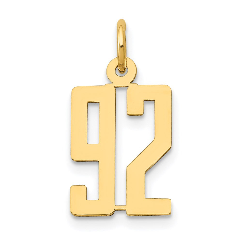 Million Charms 14K Yellow Gold Themed Small Polished Elongated 92 Charm