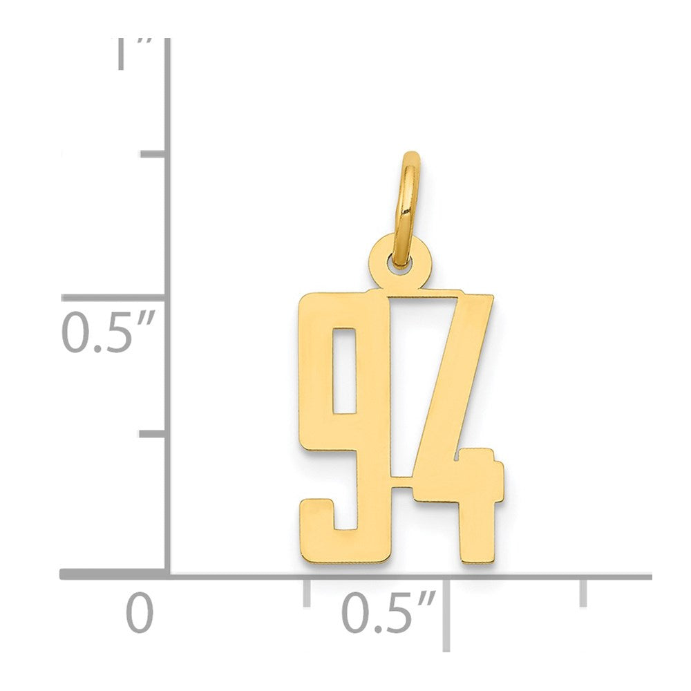 Million Charms 14K Yellow Gold Themed Small Polished Elongated 94 Charm