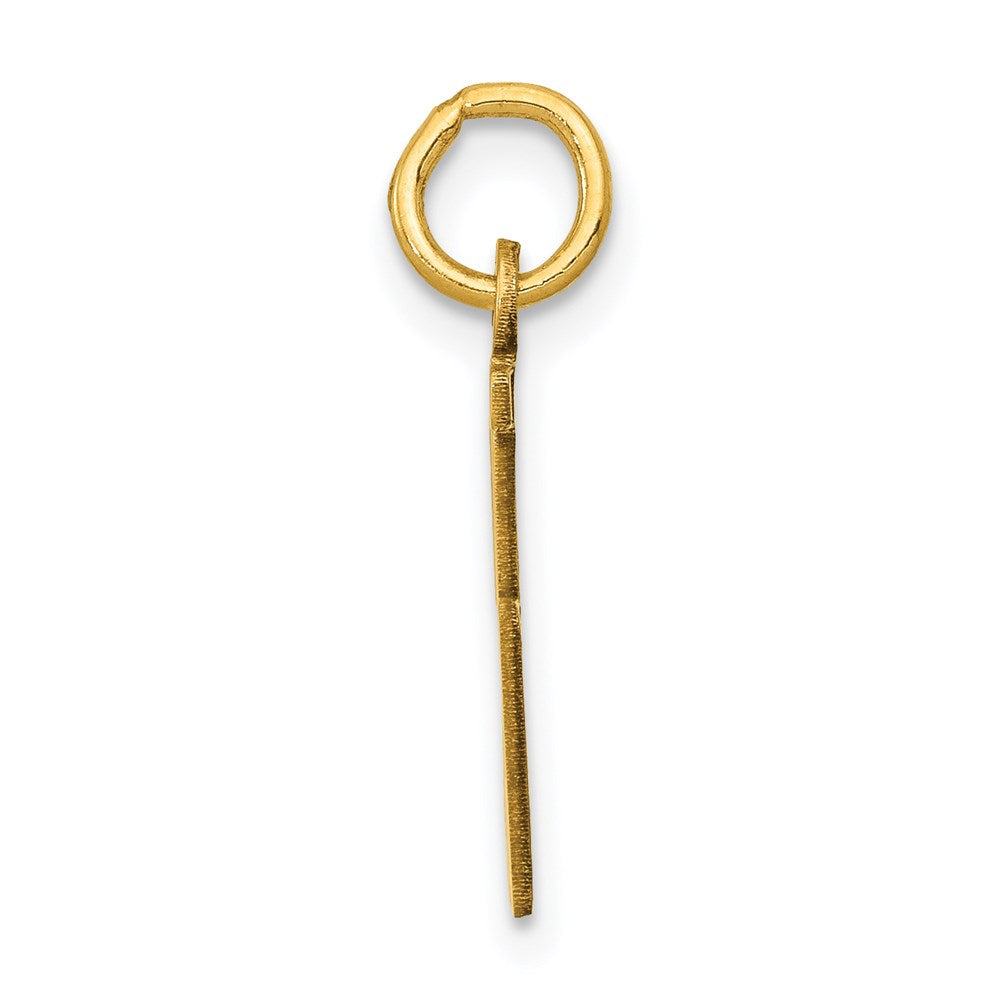 Million Charms 14K Yellow Gold Themed Small Polished Elongated 95 Charm