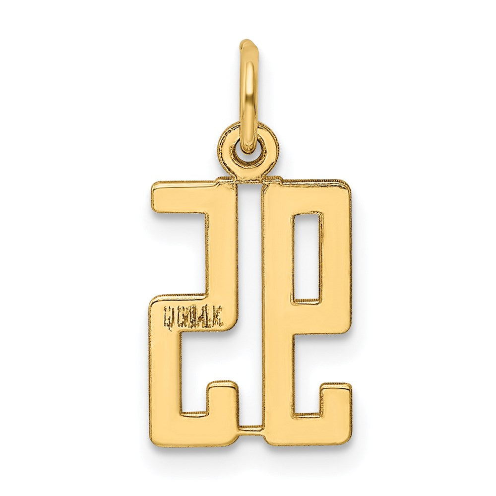 Million Charms 14K Yellow Gold Themed Small Polished Elongated 95 Charm