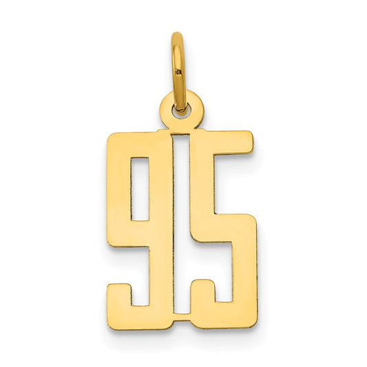 Million Charms 14K Yellow Gold Themed Small Polished Elongated 95 Charm