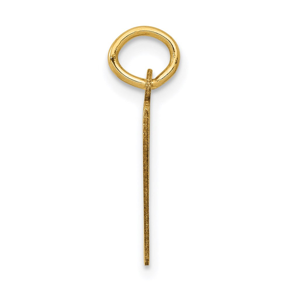 Million Charms 14K Yellow Gold Themed Small Polished Elongated 97 Charm