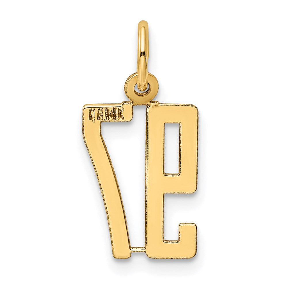 Million Charms 14K Yellow Gold Themed Small Polished Elongated 97 Charm