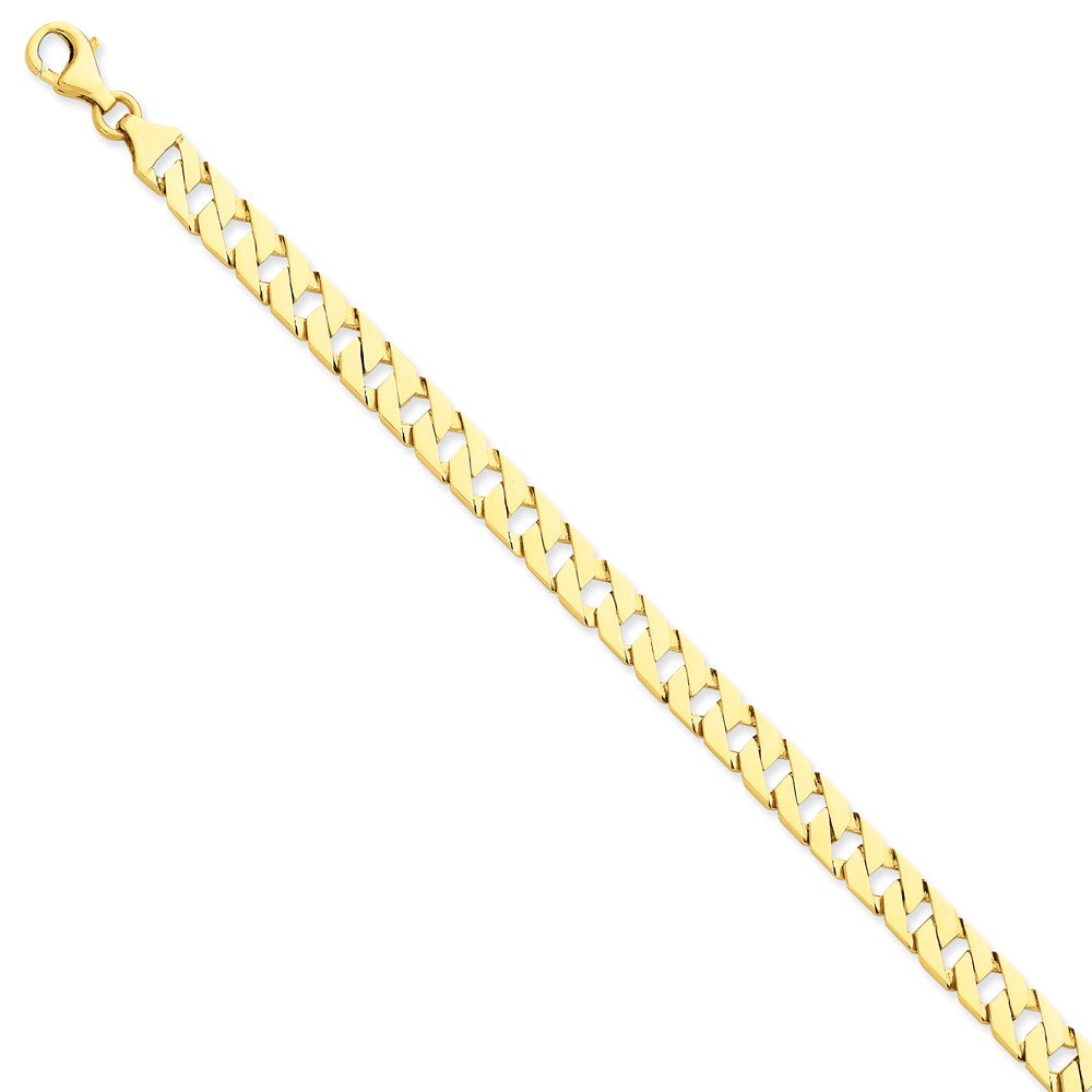 Million Charms 14k Yellow Gold 7.4mm Hand-Polished Fancy Link Chain, Chain Length: 7 inches