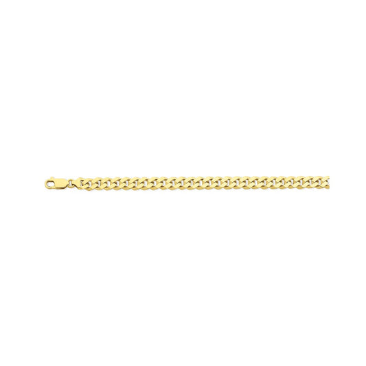 Million Charms 14k Yellow Gold 8mm Hand-polished Fancy Link Bracelet, Chain Length: 8 inches