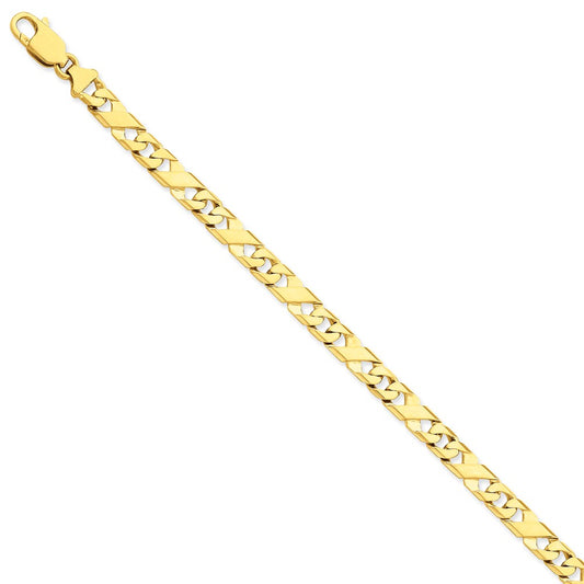 Million Charms 14k Yellow Gold 6.7mm Hand-polished Fancy Link Bracelet, Chain Length: 8 inches