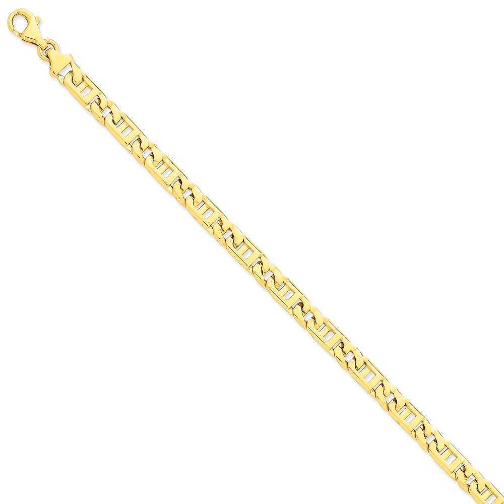 Million Charms 14k Yellow Gold 5.9mm Hand-Polished Fancy Link Bracelet, Chain Length: 7 inches