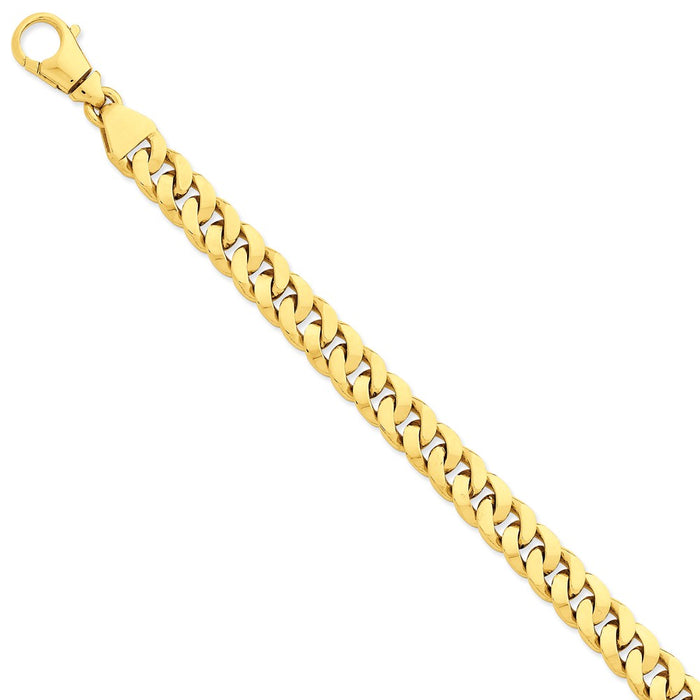 Million Charms 14k Yellow Gold 10mm Polished Fancy Link Bracelet, Chain Length: 8.5 inches