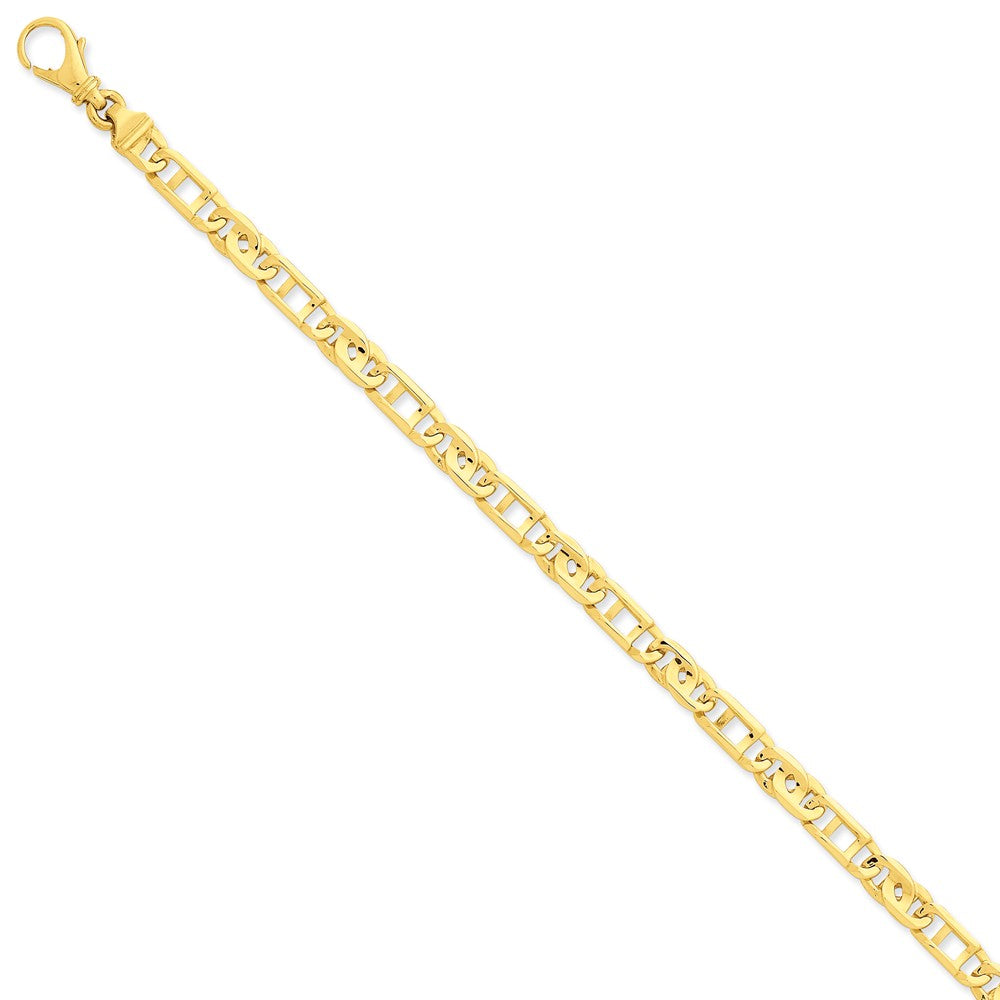 Million Charms 14k Yellow Gold 5.5mm Polished Fancy Link Bracelet, Chain Length: 8.5 inches