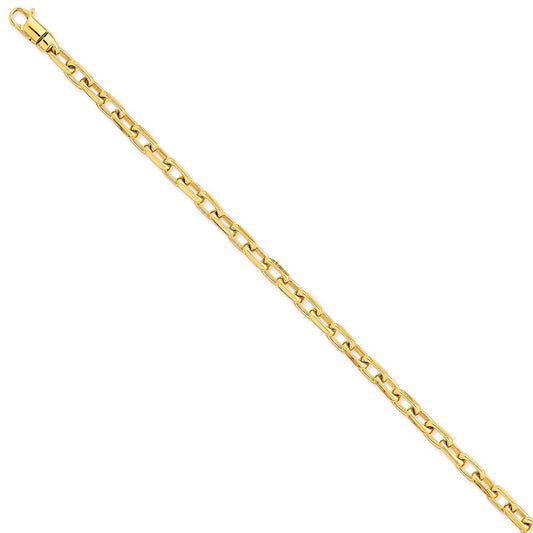 Million Charms 14k Yellow Gold 5.9mm Hand-polished Fancy Link Bracelet, Chain Length: 8.5 inches