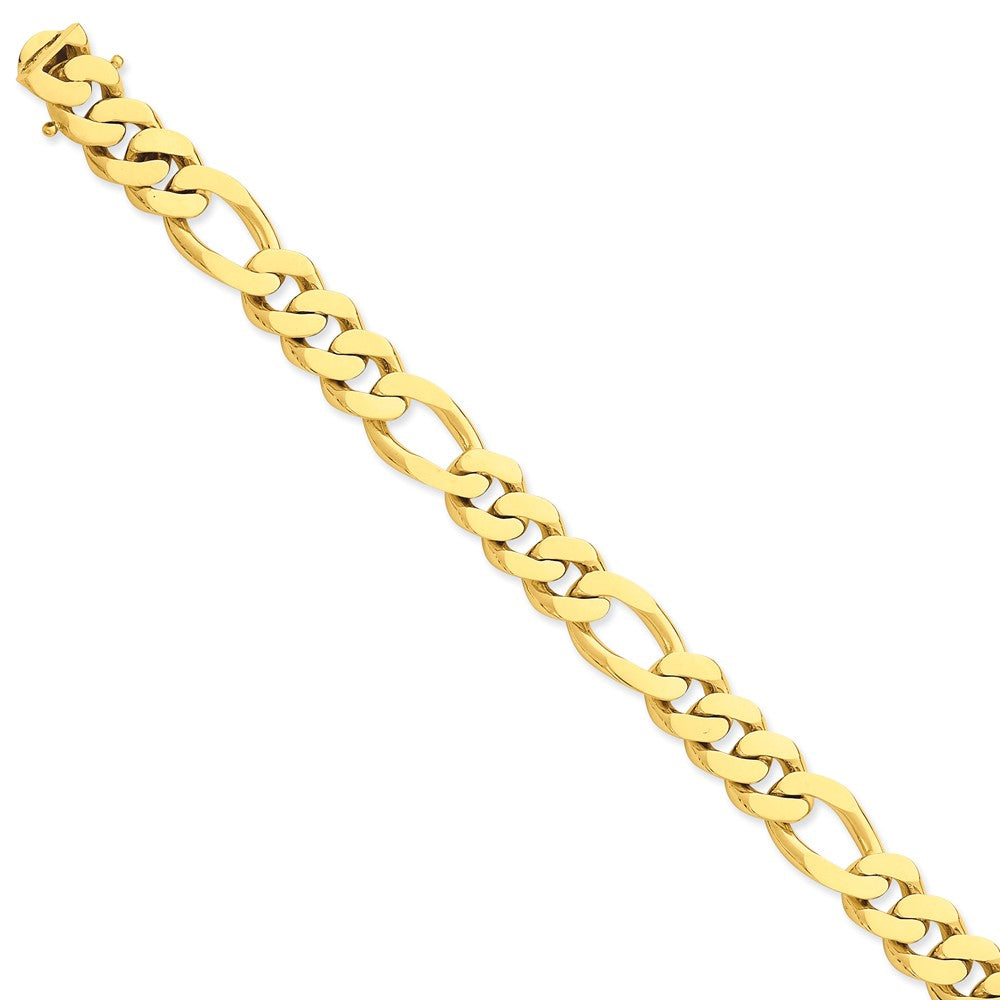Million Charms 14k Yellow Gold 11.8mm Polished Fancy Link Bracelet, Chain Length: 8.5 inches