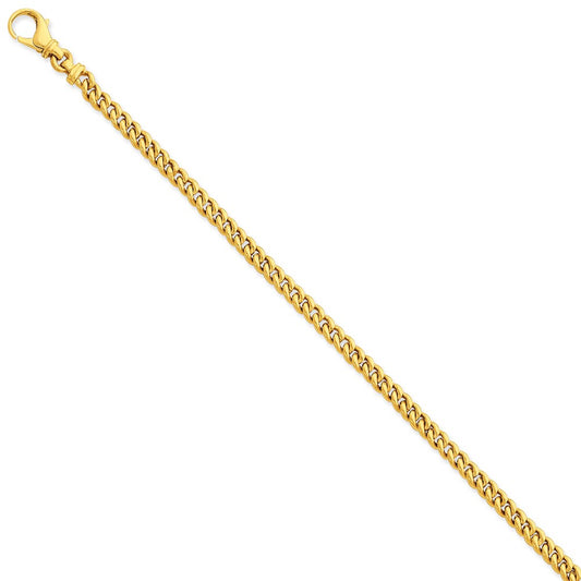 Million Charms 14k Yellow Gold 4.5mm Polished Fancy Link Bracelet, Chain Length: 7 inches