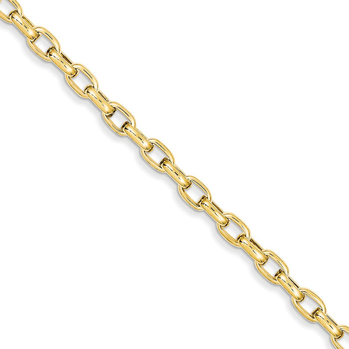 Million Charms 14k Yellow Gold 5.0mm Polished Fancy Link Bracelet, Chain Length: 8.25 inches
