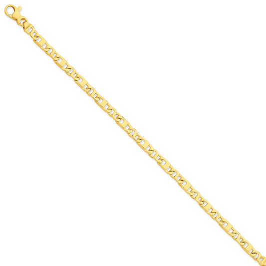 Million Charms 14k Yellow Gold 4.4mm Fancy Link Bracelet, Chain Length: 8.25 inches