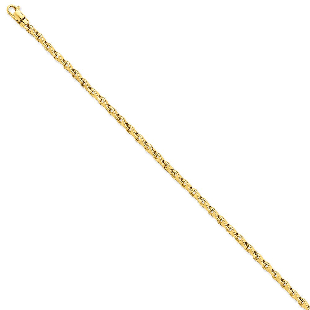 Million Charms 14k Yellow Gold 3.3mm Hand-polished Fancy Link Bracelet, Chain Length: 8.25 inches
