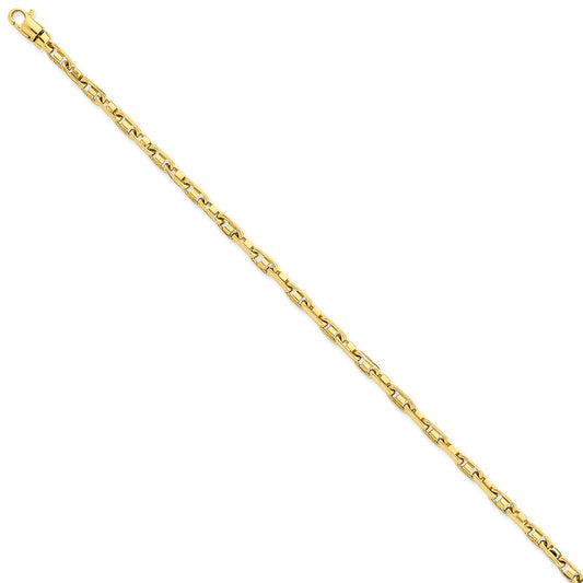 Million Charms 14k Yellow Gold 3.25mm Polished Fancy Link Chain, Chain Length: 8.25 inches