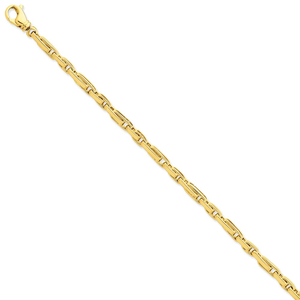 Million Charms 14k Yellow Gold 5mm Hand-polished Fancy Link Bracelet, Chain Length: 8.5 inches