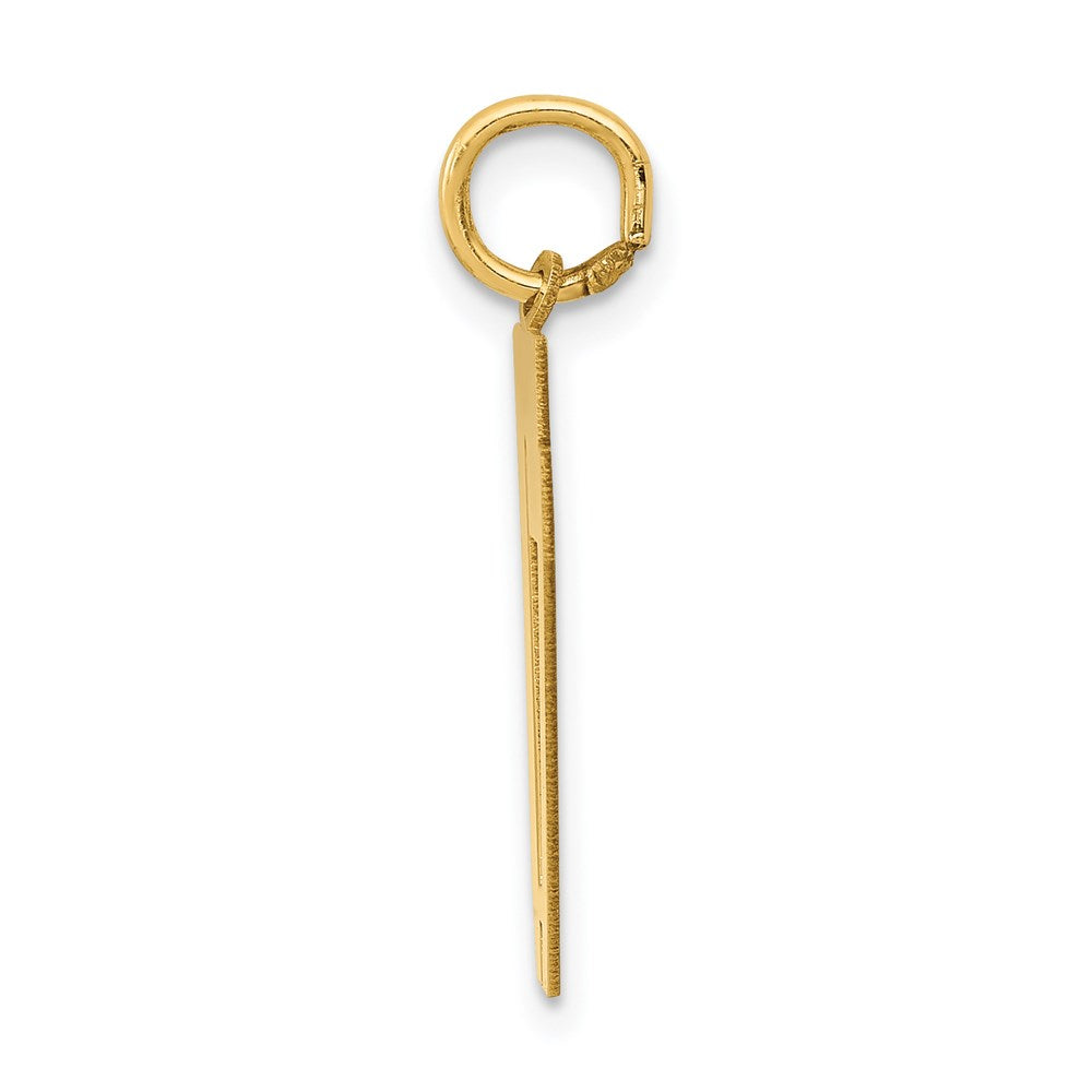 Million Charms 14K Yellow Gold Themed Medium Polished Number 17 Charm