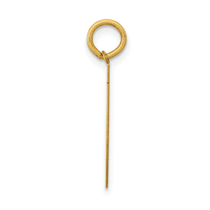 Million Charms 14K Yellow Gold Themed Medium Polished Number 71 Charm