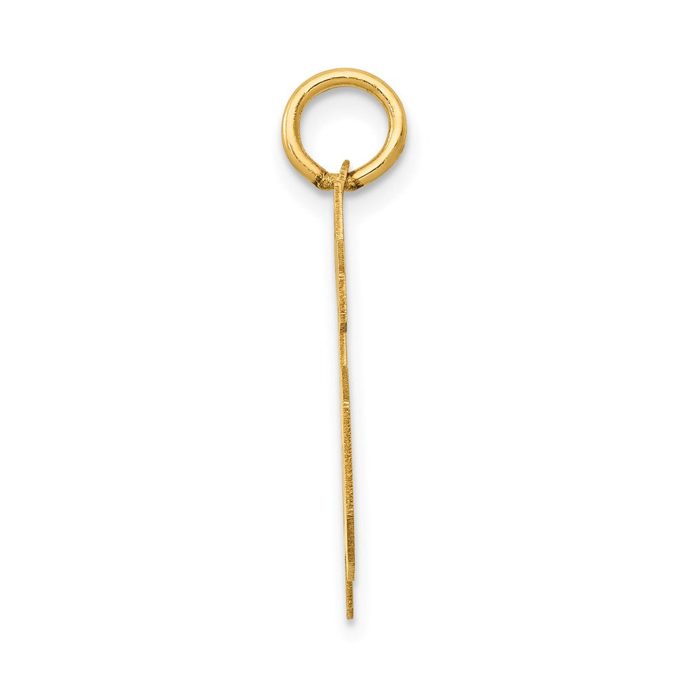 Million Charms 14K Yellow Gold Themed Medium Polished Number 76 Charm