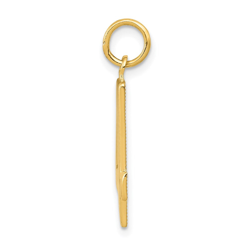 Million Charms 14K Yellow Gold Themed Casted Large Polished Number 4 Charm