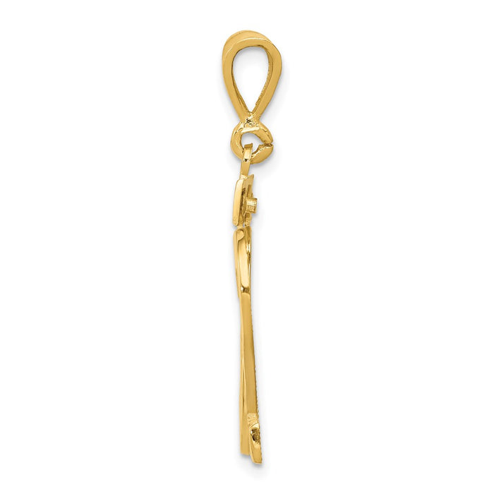 Million Charms 14K Yellow Gold Themed Large Polished Number 32 Charm