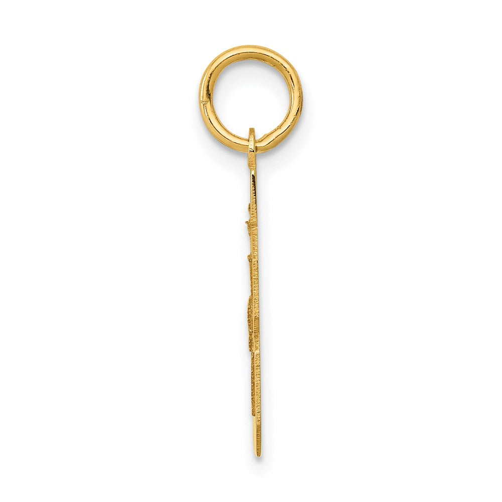 Million Charms 14K Yellow Gold Themed Small Polished Number 48 Charm