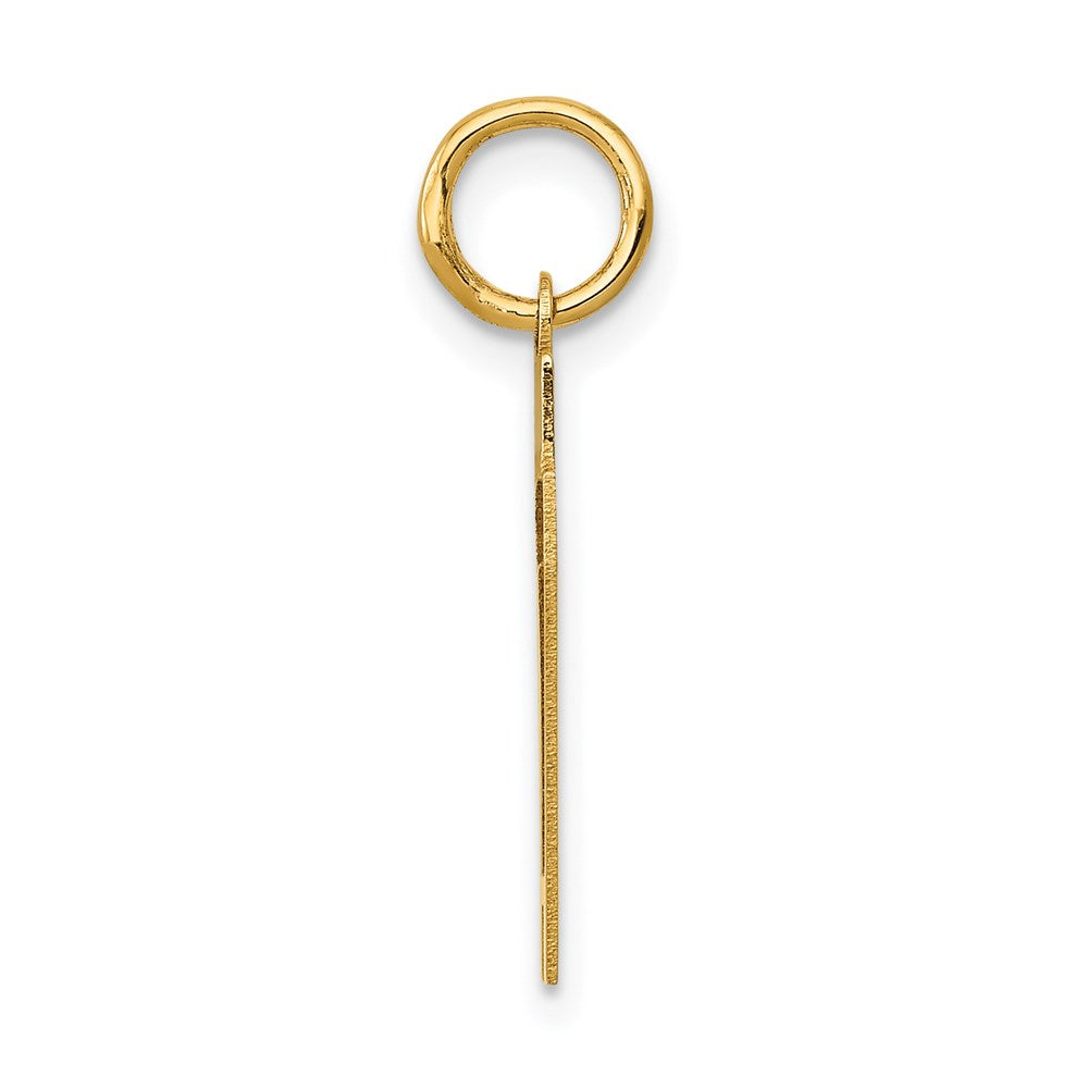 Million Charms 14K Yellow Gold Themed Small Polished Number 77 Charm