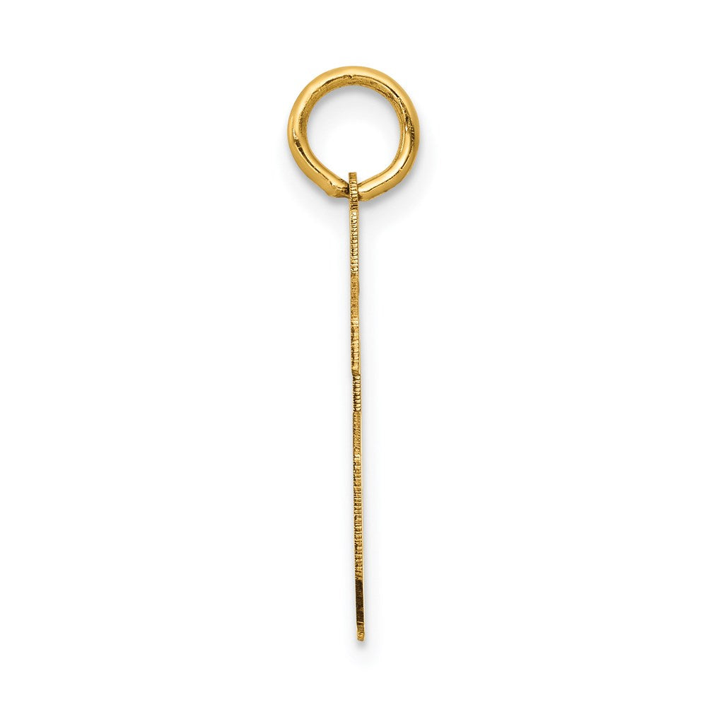 Million Charms 14K Yellow Gold Themed Medium Satin Number 46 Charm