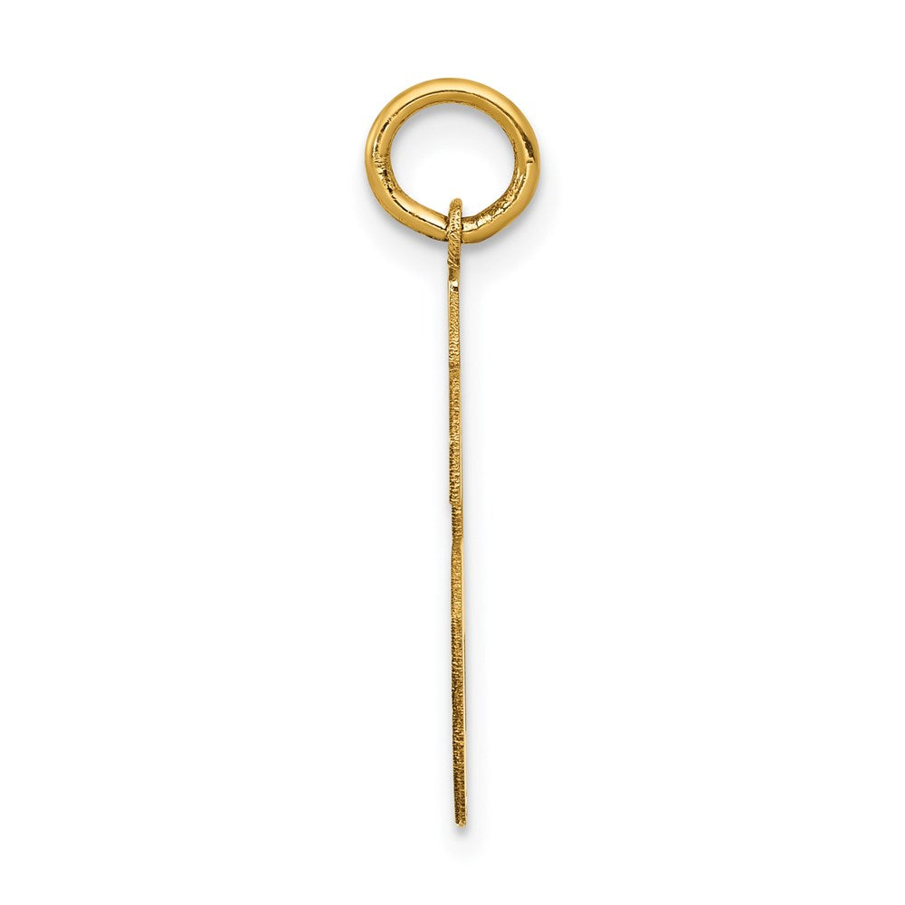 Million Charms 14K Yellow Gold Themed Medium Satin Number 56 Charm