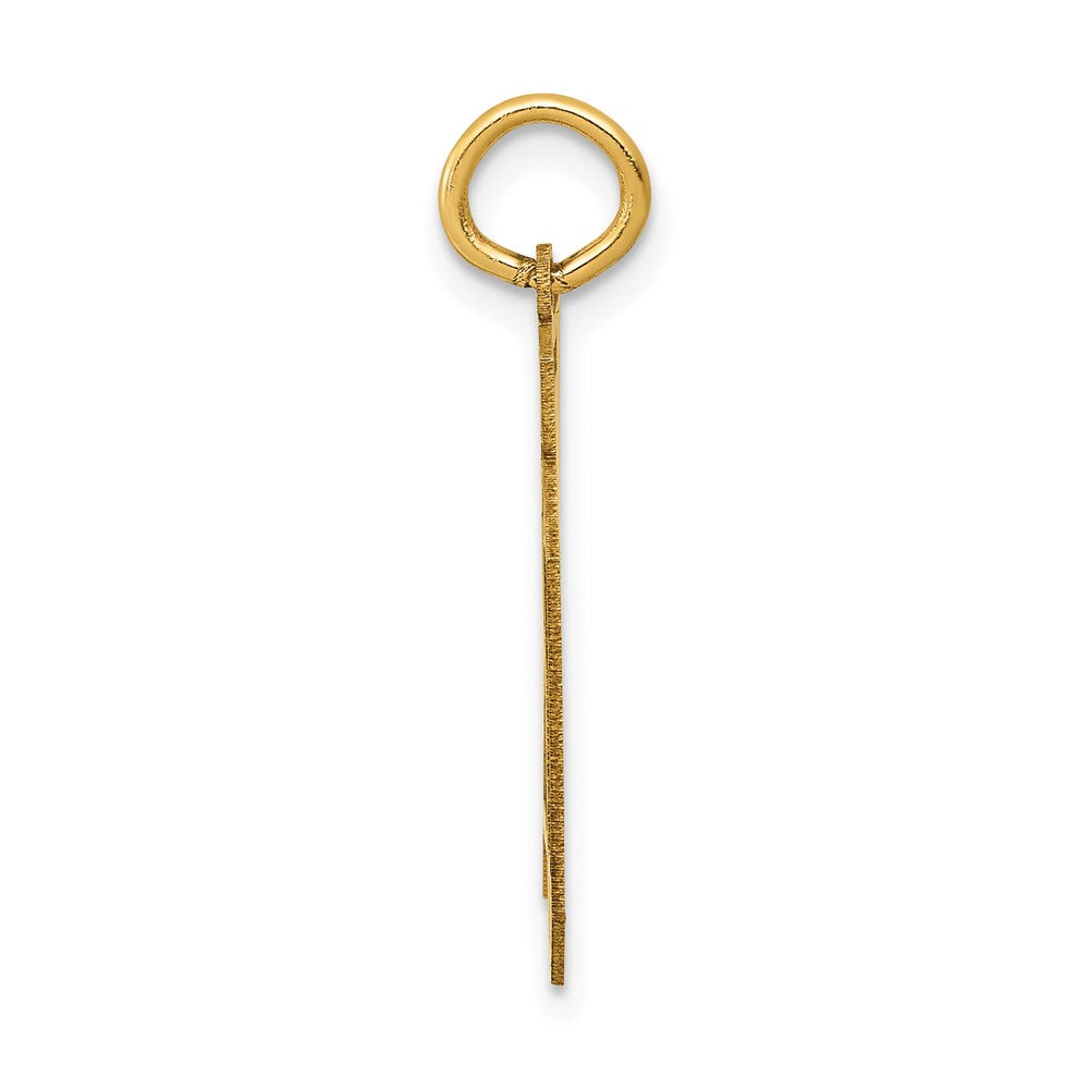 Million Charms 14K Yellow Gold Themed Medium Satin Number 70 Charm